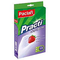 Перчатки виниловые Paclan "Practi", M, 10шт., картон. коробка с европодвесом ЦЕНА БЕЗ НДС!!!
