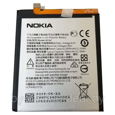 АКБ (Аккумуляторная батарея) для телефона Nokia 6.1 Plus (HE342) - фото 1 - id-p133800603