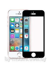 Защитное стекло Apple iPhone 5g, 5s, SE (черный) 5D
