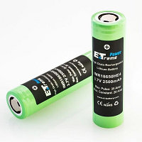 Аккумуляторы ET 2500 mAh (IMR18650HE4)