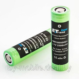 Аккумуляторы ET 2500 mAh (IMR18650HE4)