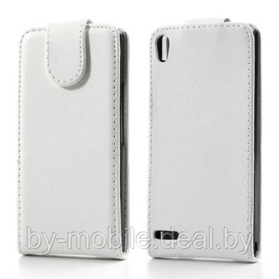 Чехол книжка-флип valenta Huawei Ascend P6 белый (кожа) - фото 1 - id-p35570217
