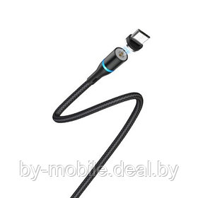 USB кабель Hoco U76 Micro зарядка магнитная (черный) 1,2 метра