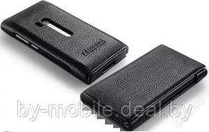 Чехол книжка valenta Nokia Lumia 800 чёрный (кожа, крокодил ) - фото 1 - id-p35749688