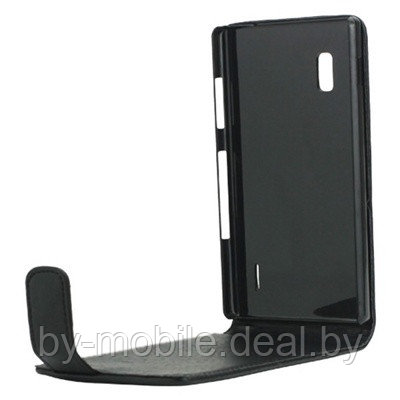 Чехол книжка-флип valenta LG Optimus G (E975,E985,E986,E988) чёрный с967 (кожа) - фото 1 - id-p35797325