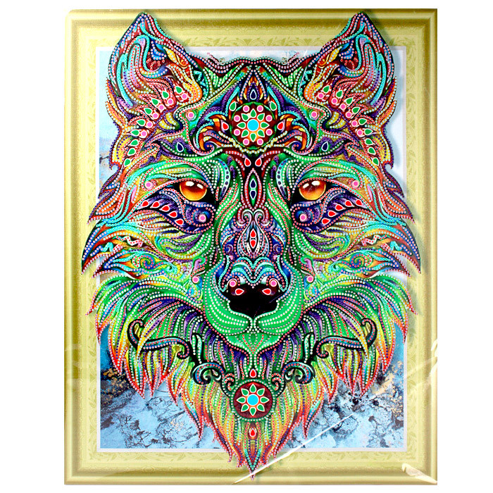 Алмазная мозаика (живопись) 40*50 см, волк - фото 4 - id-p195714249