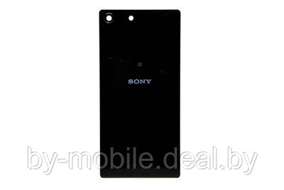 Задняя крышка (стекло) для Sony Xperia M5 чёрная - фото 1 - id-p103856058