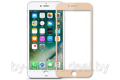 Защитное стекло Apple iPhone 7 plus (золотой) 5D - фото 1 - id-p138399561