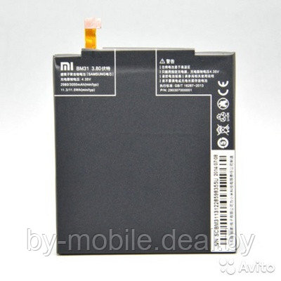 АКБ (Аккумуляторная батарея) для телефона Xiaomi Mi3 (BM31)