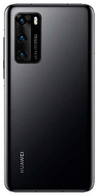 Задняя крышка (стекло) для Huawei P40, ANA-NX9, ANA-NX9 Dual (черный)