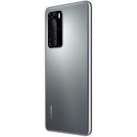 Задняя крышка (стекло) для Huawei P40, ANA-NX9, ANA-NX9 Dual (серебристый)