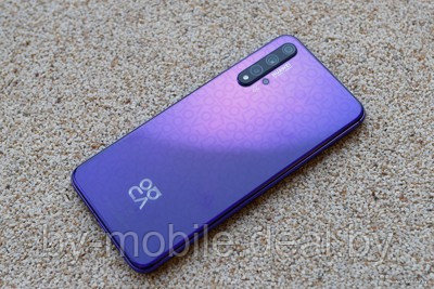 Задняя крышка (стекло) для Huawei Nova 5T (YAL-L21) фиолетовый - фото 1 - id-p140345083
