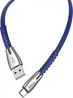 USB кабель Hoco U58 U58 Type-c для зарядки и синхронизации (синий) 1,2 метра