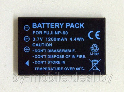 АКБ (Аккумуляторная батарея) для фотоаппаратов FujiFilm NP-60 - фото 1 - id-p47459301