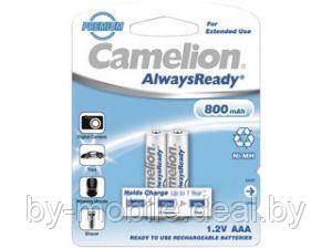 Аккумулятор Camelion 800 mAh ААА NiMh тип AAA R03 LR03 (2 шт. в одной упаковке) - фото 1 - id-p107964973