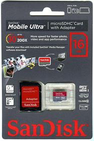 Карта памяти SanDISK micro-sd (Class 10) USH-1 16GB