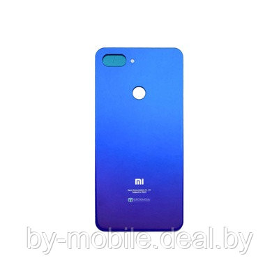 Задняя крышка (стекло) для Xiaomi Mi 8 Lite международная версия (синий)