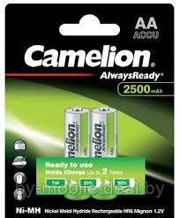 Аккумулятор Camelion 2500mAh АА AlwaysReady AA R06 LR6 LR06 (2 шт. в одной упаковке) - фото 1 - id-p152916103