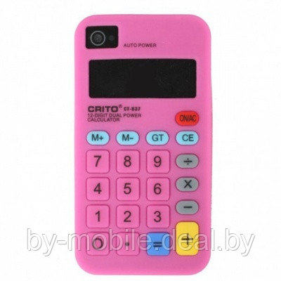 Чехол силиконовый ACTIV Calculator для Apple iPhone 5 (розовый) - фото 1 - id-p10021191