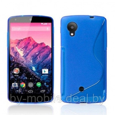 Силиконовый чехол для LG Nexus 5 синий - фото 1 - id-p10519130
