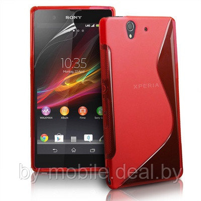 Силиконовый чехол для Sony Xperia L S36h розовый