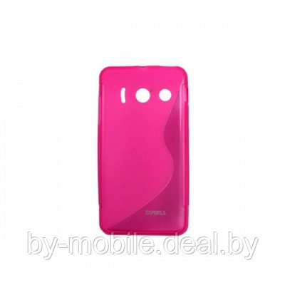 Силиконовый чехол накладка для HTC Desire 400 розовый - фото 1 - id-p12380792