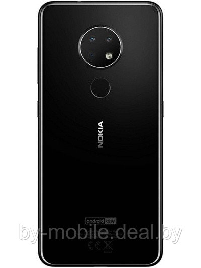 Задняя крышка (стекло) для Nokia 7.2 (черный)
