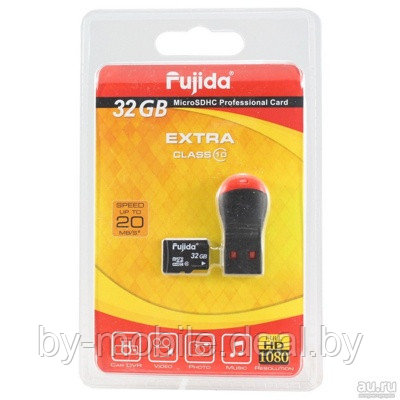 Карта памяти Fujida micro-sd (10-class) 32GB+USB картридер - фото 1 - id-p115305035