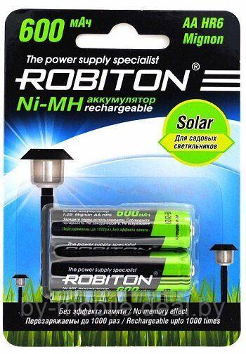 Аккумулятор Robiton 600 mAh ААА NiMh тип AAA R03 LR03 (2 шт. в одной упаковке) - фото 1 - id-p192460674