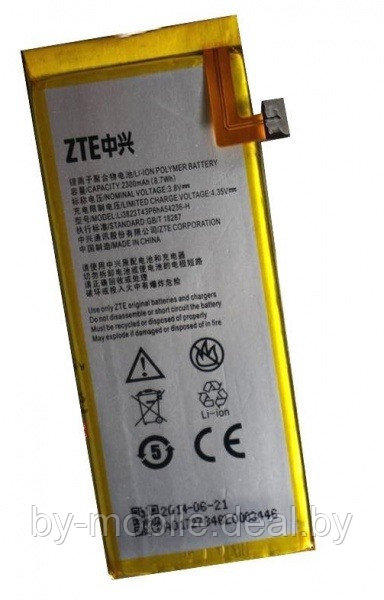 АКБ (Аккумуляторная батарея) для телефона ZTE Blade S6 (Li3824T43P6hA54236-H) Оригинал - фото 1 - id-p67490083