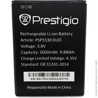 АКБ (Аккумуляторная батарея) для телефона Prestigio PSP5530 Duo