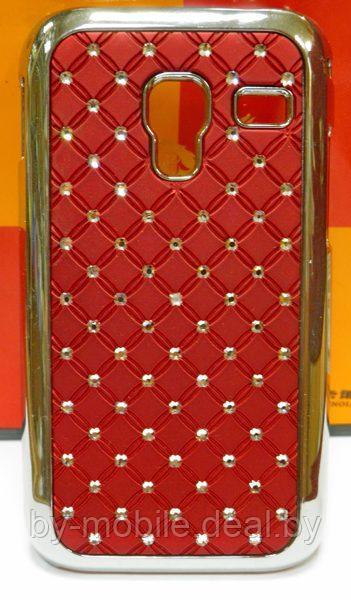Чехол накладка Mobiking Diamond Cover Samsung Galaxy Ace Plus S7500 красный - фото 1 - id-p21812493