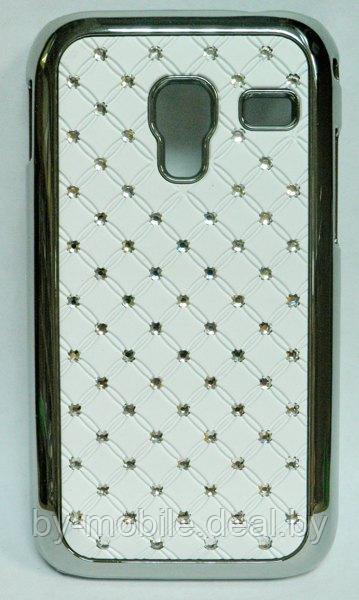 Чехол накладка Diamond Cover для Samsung Galaxy Ace Plus s7500 белый