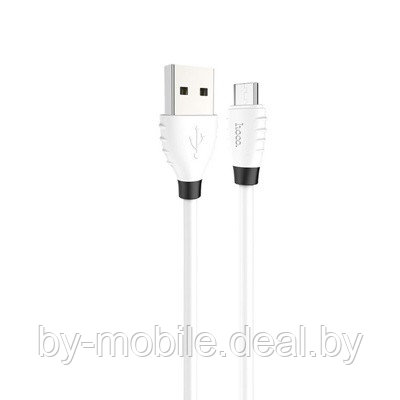 USB кабель Hoco x27 micro-usb для зарядки и синхронизации (белый) - фото 1 - id-p117648005