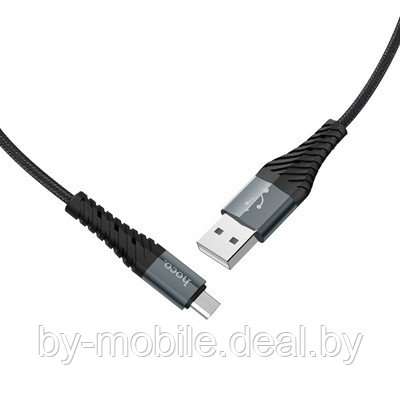 USB кабель Hoco x38 micro-usb для зарядки и синхронизации (черный) - фото 1 - id-p117648011