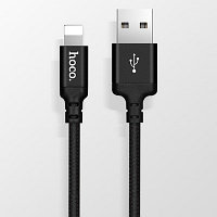 USB кабель Hoco X14 Lightning для зарядки и синхронизации (черный) 1 метра