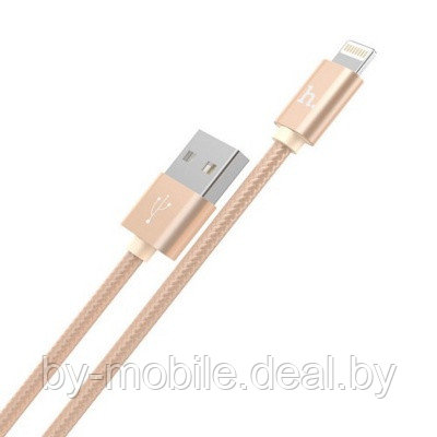 USB кабель Hoco X2 Lightning для зарядки и синхронизации (золотой) 2 метра - фото 1 - id-p117732890