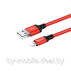 USB кабель Hoco X14 Lightning для зарядки и синхронизации (красный) 1 метра