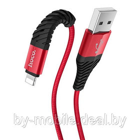 USB кабель Hoco X38 Lightning для зарядки и синхронизации (красный) 1 метра