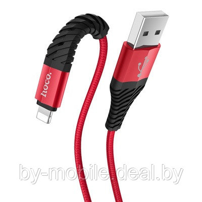 USB кабель Hoco X38 Lightning для зарядки и синхронизации (красный) 1 метра - фото 1 - id-p117732896