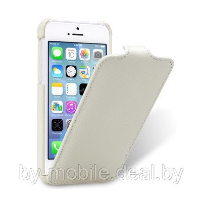 Чехол-книжка кожаный Smartbuy для Apple iPhone 5 (белый) - фото 1 - id-p22065598
