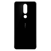 Задняя крышка (стекло) для Nokia 5.1 plus (черный)