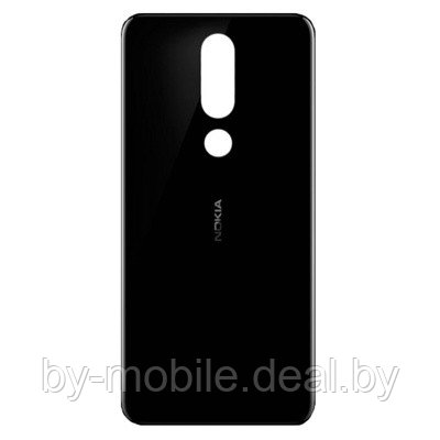 Задняя крышка (стекло) для Nokia 5.1 plus (черный) - фото 1 - id-p119413900