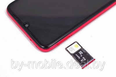 Cим-лоток (Sim-слот) Xiaomi Redmi Note 7 PRO красный - фото 1 - id-p183538275