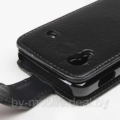 Чехол книжка valenta Samsung S5830 Galaxy Ace чёрный (кожа)