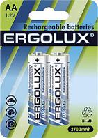 Аккумулятор Ergolux 2700mAh АА NiMh тип AA R06 LR6 LR06 (2 шт. в одной упаковке)