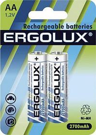 Аккумулятор Ergolux 2700mAh АА NiMh тип AA R06 LR6 LR06 (2 шт. в одной упаковке)