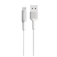 USB кабель Borofone BX1 Lightning для зарядки и синхронизации (белый) 1 метра