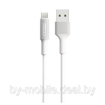 USB кабель Borofone BX1 Lightning для зарядки и синхронизации (белый) 1 метра - фото 1 - id-p121133553