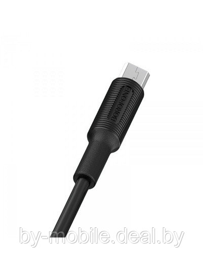 USB кабель Borofone BX1 micro для зарядки и синхронизации (черный) 1 метра